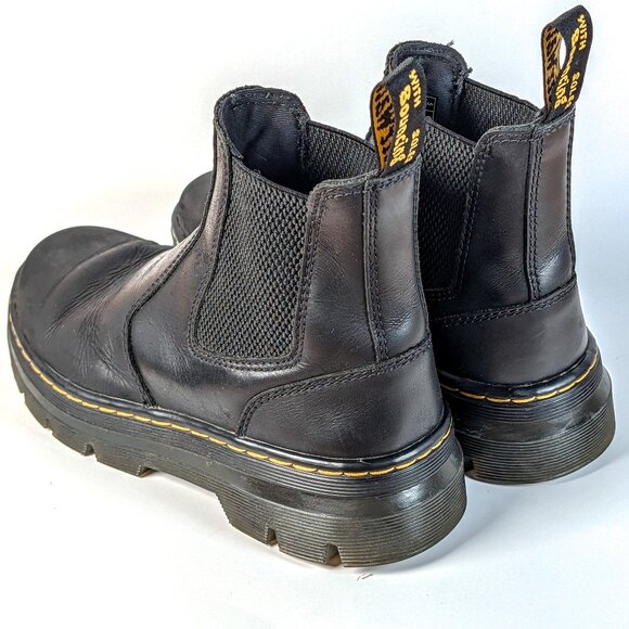 Mens Size 6 Dr. Martens Audrick Black Nappa Lux Leather Platform Chelsea Boots main image 6